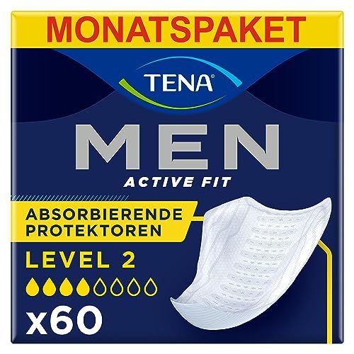 Tena Men Level 2, Monats-Paket mit 60 Einlagen (6 Packungen je 10 Einlagen)