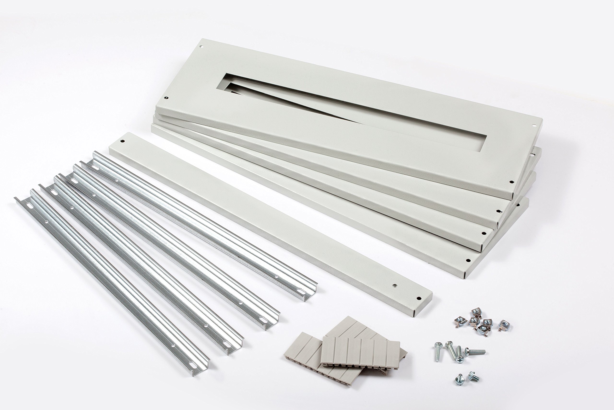 IDE S120M200 Metallkappen-Set für Oberflächenschränke, 65SUP120-168PO-PT, 120 modulare Kapazität, Weiß.