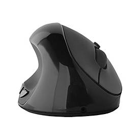 Jenimage Ergonomische Maus | Vertikal Maus mit USB Kabel Links in Schwarz | Design Ergo Maus für Linderung und Vermeidung von RSI Syndrom | 5 Tasten Vertikalmaus