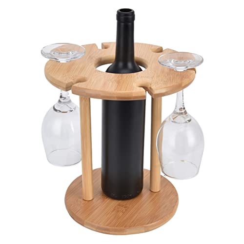 Arbeitsplatten-Weinglasregal, Bambus-Weinglasständer, Moderner Minimalistischer Weinflaschenhalter für die Wohnzimmerküche