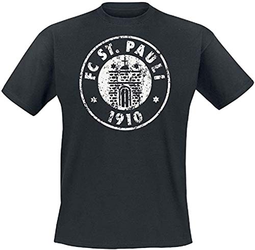 FC St. Pauli Logo T-Shirt (schwarz, XXL)