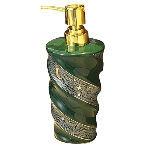 GANMEI Keramik Seifenspender Badezimmer Flüssigkeit Aufbewahrung Flasche Waschmittel Handdusche Shampoo Flaschen Grün