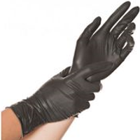 HYGOSTAR Latex-Handschuh DIABLO, XL, schwarz, puderfrei Länge: 240 mm, für Allergiker, lebensmittelecht, reißfest, - 1 Stück (26708)