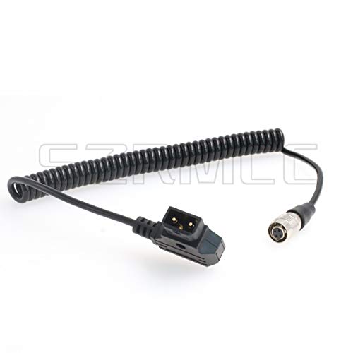 SZRMCC Hirose 4 pin Buchse auf D-Tap Adapter Spiralkabel Stromkabel für SmallHD DP7 PRO AC7 OLED Monitore