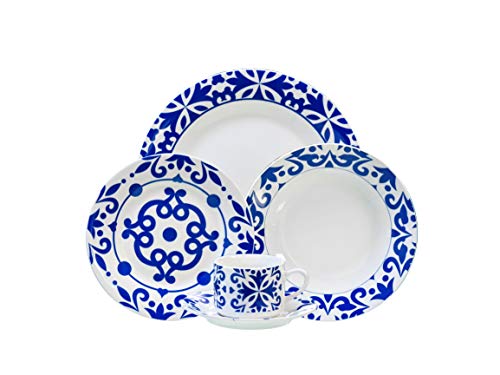 Bengoa Gourmet Tools Porzellan Geschirr 6 Services 30-teilig elegantes Design für Ihren Tisch