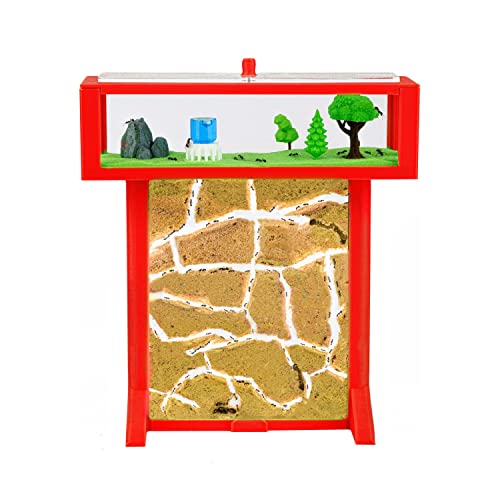 AntHouse - Natürliche Ameisenfarm aus Sand | 3D T Kit 15x15x1,5cm | Rot Ant Farm | Inklusive Ameisenkolonie