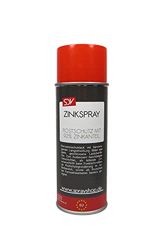 SDV Chemie Zinkspray 12x 400ml mit 92% Zink im Trockenfilm Zinkstaub Rostschutz Grundierung Zink-Spray Zinc Spray