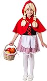 Kostüm Rotkäppchen mit Cape rot Gr. 140 Mädchen Kinder