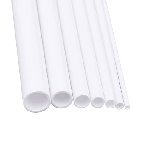 JINFEUGE Abs -Plastik -Runde Stabstangen Weiß Hohle Rundrohr 500 Mm 20 Stück Für Diy -Sandtischmodellmaterialien/3 * 500Mm