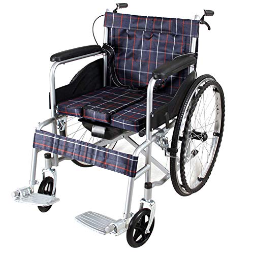 ZXGQF faltbarer Rollstuhl, Leicht Faltbarer Selbstfahrender Rollstuhl-Leichtgewicht mit Vollgummirädern, leichter Rollstuhl, für ältere und behinderte menschen (Color A)