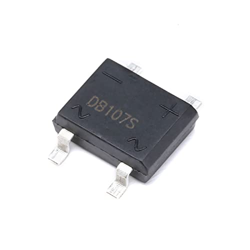Brückengleichrichterdiode, SMD DB107S, DIP-4 DB107 1A 1000V elektronische Siliziumdioden AMNzOgOdL (Color : 100pcs, Size : DB107S)