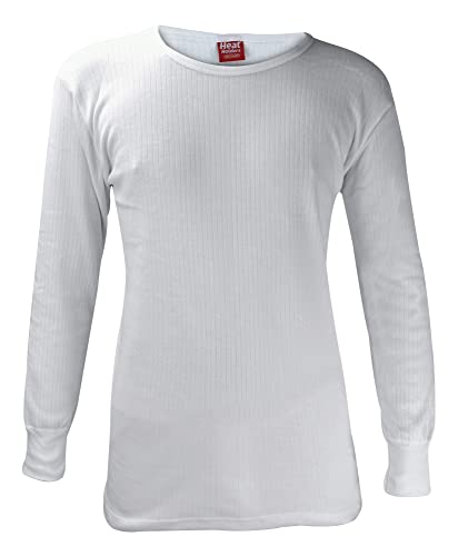 HEAT HOLDERS - Herren Thermo Innenfleece Outdoor Langarm Unterhemd (Medium (38-40" Chest), White)