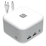 XtremeMac X-Cube Pro USB-C Dockingstation (130W), 5-in-1 Hub für MacBook & Laptops, Ladegerät, HDMI 4K, Ethernet, Ultra-Design