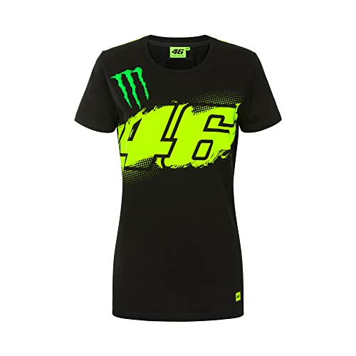 Valentino Rossi VR 46 Mädchen und Teenager Monster Energy 46 T-Shirt, Schwarz, S