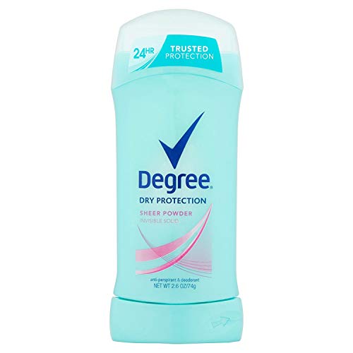 Degree for Women Antiperspirant and Deodorant Invisible Solid, Sheer Powder 2.6oz(3 Pack) by Degree