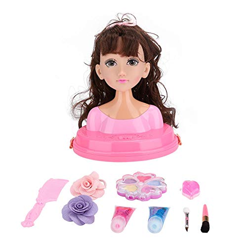 Zerodis Make-up Friseur Prinzessin, Büste Puppe Kleid Set halbe Länge Puppe Friseur Spielzeug Styling Kopf Kinder Geschenkbox Mädchenspielzeug(MY319-6)