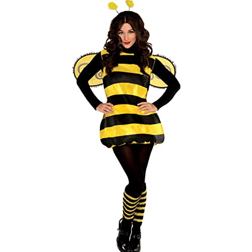 Bienen Kostüm Meli für Damen Gr. M/L Kleid Tier Tierkostüm Fasching Karneval