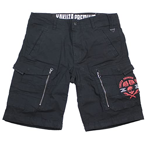 Yakuza Premium Herren Cargo Shorts 3450 schwarz Kurze Hose 3XL