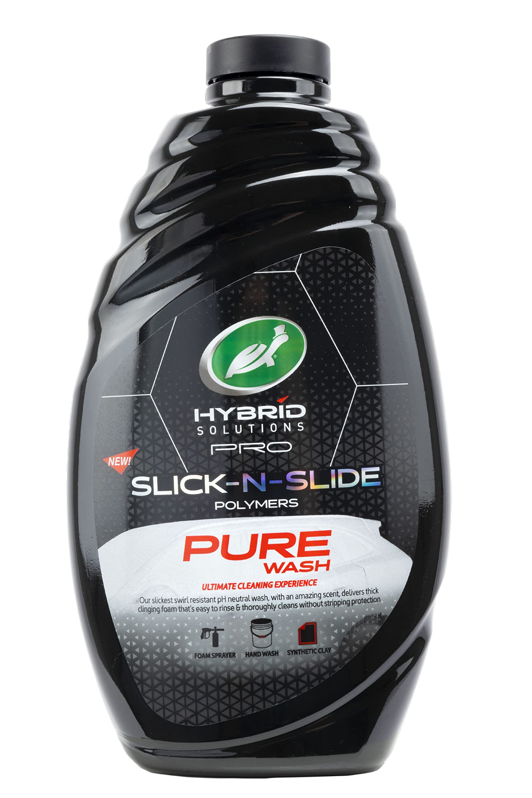 Turtle Wax Hybrid Solutions Pro Slick-N-Slide Pure Wash, pH-Neutralschaumwagen Shampoo arbeitet mit Schaumkanonen oder Handwäsche für einen Fleck frei sauber, 1,42l