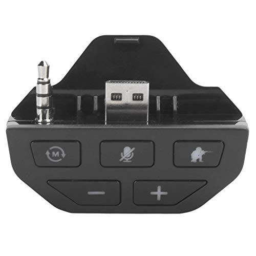 Controller Sound Enhancer für Xbox One, Headset-Adapter Controller-Audio-Adapter Kopfhörer-Konverter, drahtloser Gamepad-Adapter, 3,5-mm-Audio-Schnittstelle(schwarz)