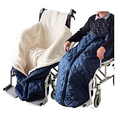 Leichte Winter-Rollstuhldecke – Beine Fußwärmer Abdeckung – Winddichter Schutz Schlafsack mit Plüsch-Fleece-Futter, für Patienten ältere Menschen für drinnen und draußen (Grau)
