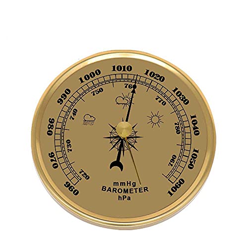 OGYCLVJV Zifferblatt-Barometer, traditionelles Barometer, Luftdruckmessgerät, Wandbarometer, Multifunktions-Manometer, Wetter, Haushalt