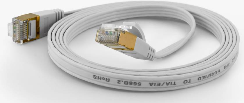 Wantec 7010 F/FTP (FFTP) Weiß 7m Cat6a Netzwerkkabel (7010)