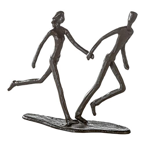 Casablanca - Design-Skulptur Running - aus Eisen - brüniert H 17 cm