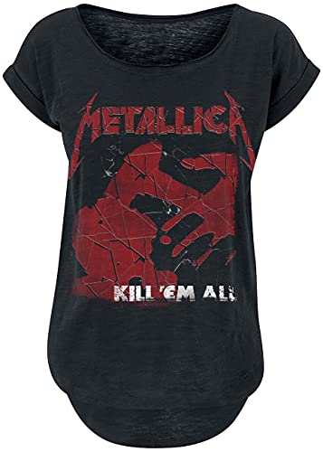 Metallica Kill 'Em All Shattered Frauen T-Shirt schwarz L 100% Baumwolle Band-Merch, Bands