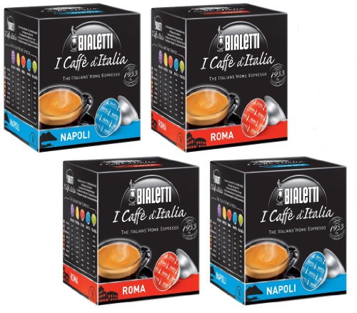 Bialetti: Two Pair Napoli + Roma Set of 64 Capsules * (2+2) * by Bialetti