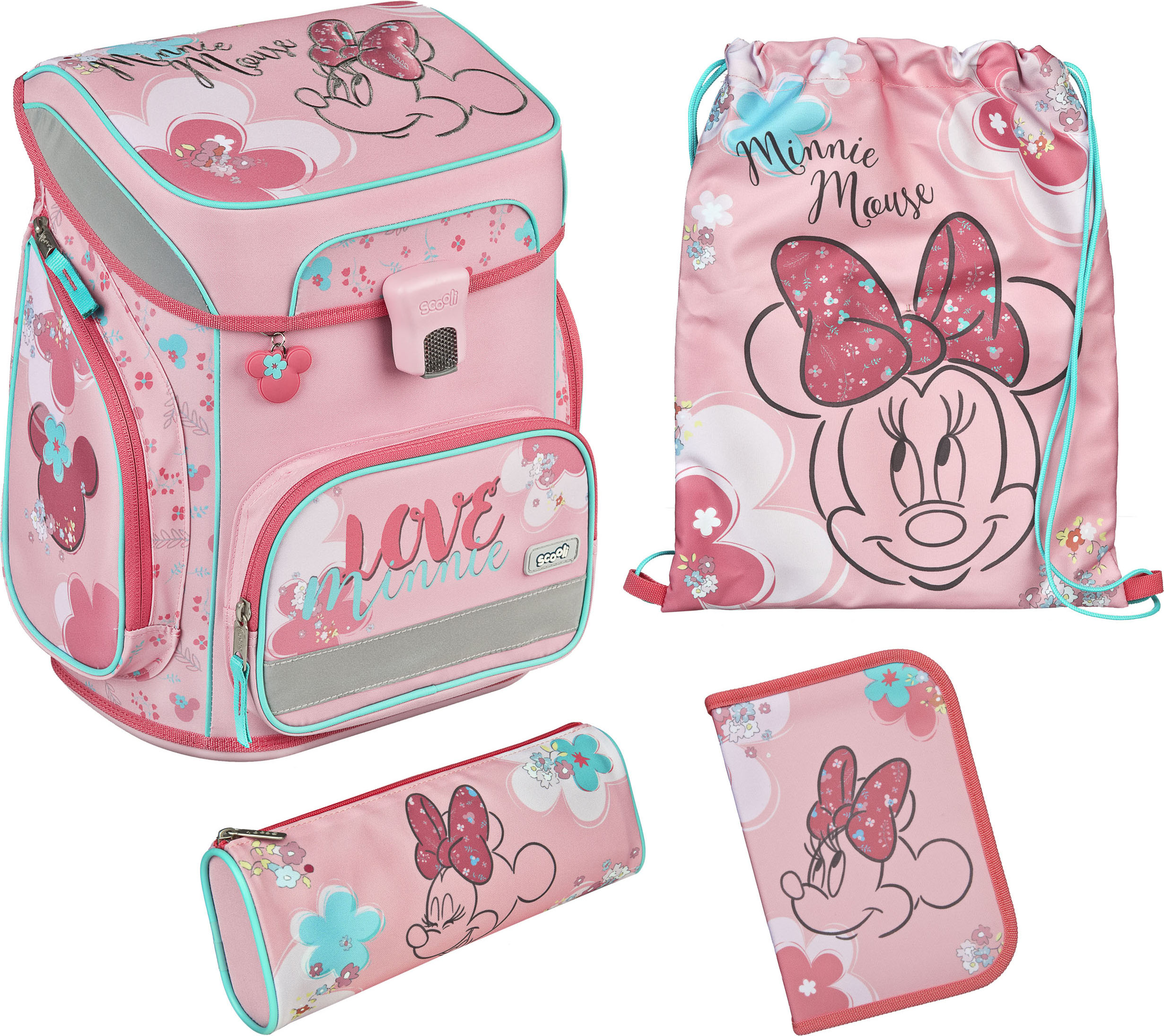 Scooli Schulranzen "EasyFit, Minnie Mouse", Reflektoren