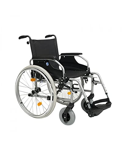 FabaCare Rollstuhl D200, Leichtgewichtrollstuhl Faltrollstuhl, vieles Einstellbar, faltbar, Premium Transportrollstuhl, Sitzbreite 46 cm