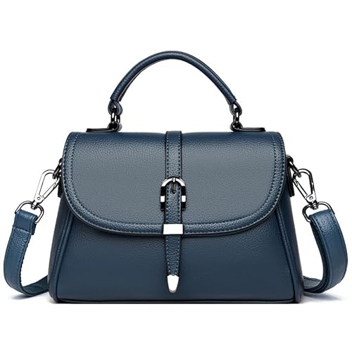 BHUJIA Tasche Damen Jahreshandtasche Second-Hand Bag Große Kapazität Schulter Crossbody Bag Frauen, blau