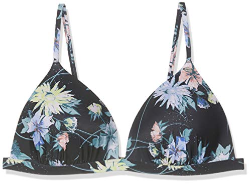 O'Neill Damen PW Fiji Mix Bikini Top, Schwarz All Over Print mit Grün, 40C
