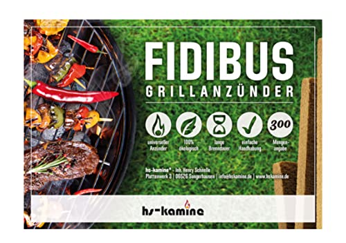 hs-kamine 300 Stück Grillanzünder Fidibus BBQ Grillanzünder natürliche Anzündstäbe EIN reines Naturprodukt