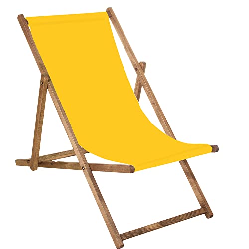SPRINGOS Liegestuhl Gartenliege Klappstuhl aus Holz imprägniert klappbar Relaxliege Campingstuhl Strandstuhl Buchenholz