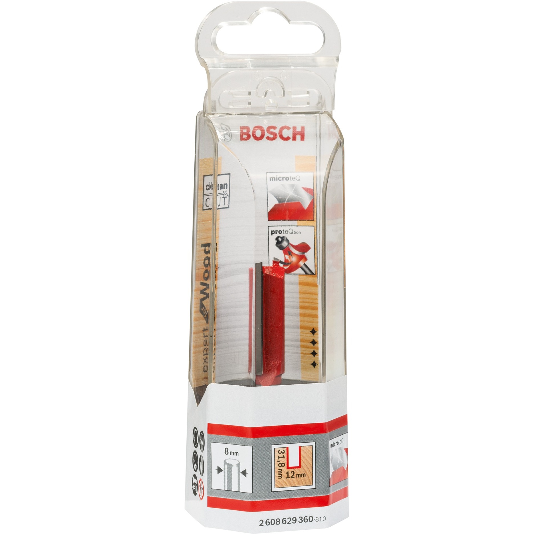 Bosch Accessories 2608629392 Nutfräser, 8 mm, D1 10 mm, L 25,4 mm, G 62,4 mm