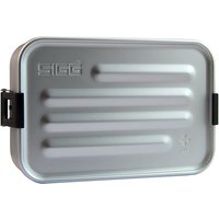SIGG Metal Box Plus S Alu Lunchbox 0.8 L, moderne Brotdose mit praktischem Einsatz, federleichte Brotbox aus Aluminium mit Trennwand