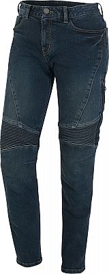 Germot Damen Motorrad-Jeans Kate, herausnehmbare Knie-Protektoren, Slim Fit, blau, Gr. 32/32