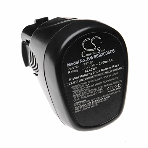 vhbw Akku passend für Dremel MultiPro 7700-01, 7700-02 Elektrowerkzeug (2000mAh, NiMH, 7.2V)