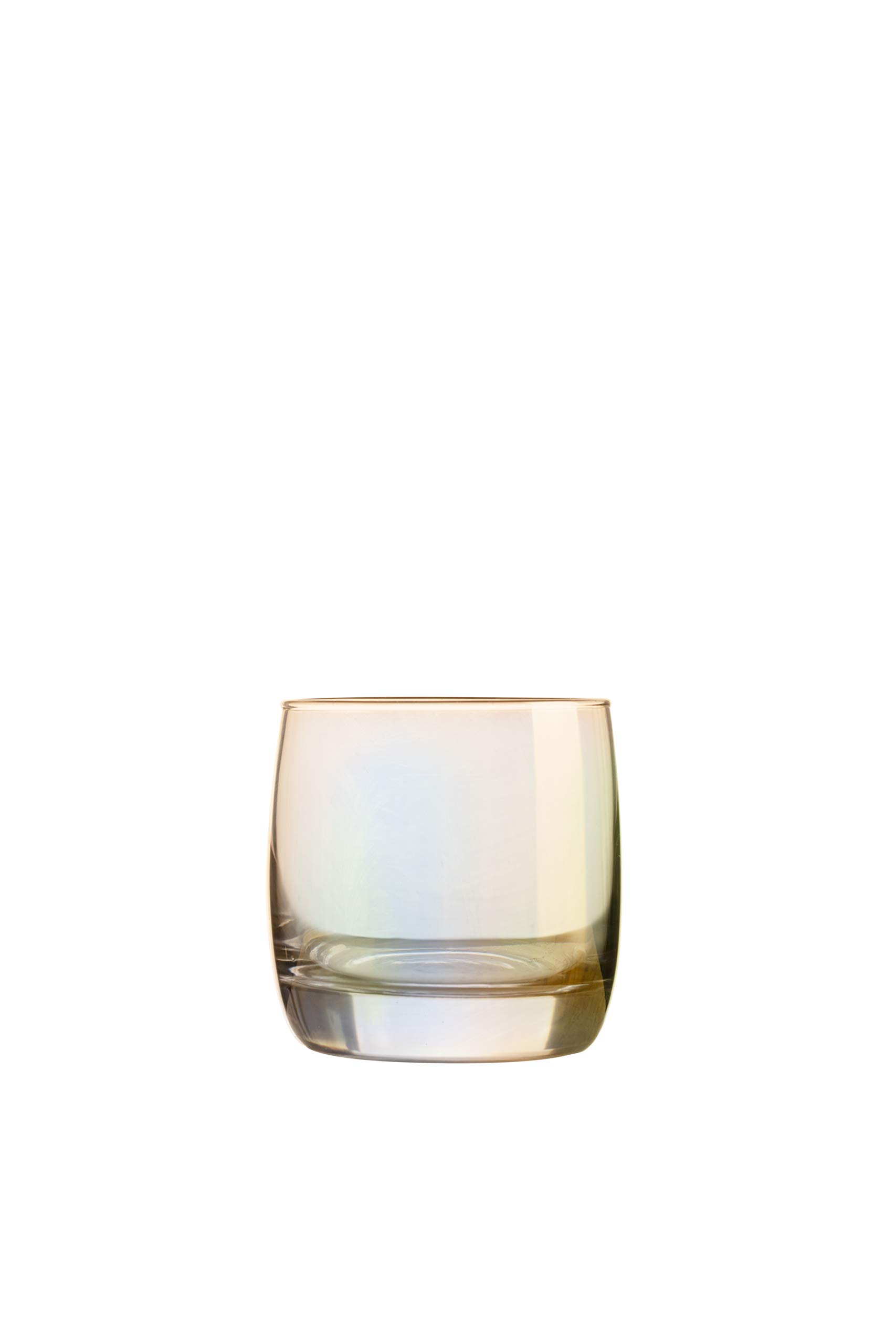 CreaTable, 21347, Serie SHINY Gold, 4-teiliges Gläserset, Whiskybecher, spülmaschinen-und mikrowellengeeignet, Made in Europe, Glas, 31 centiliters