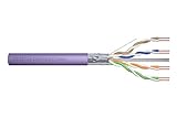 DIGITUS 100 m Cat 6 Netzwerkkabel - F-UTP Simplex - BauPVO Eca - LSZH Halogenfrei - 250 MHz Kupfer AWG 23/1 - PoE+ Kompatibel - LAN Kabel Verlegekabel Ethernet Kabel - Violett