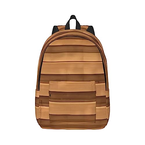 Original Holz Farbe Textur Leinwand Große Kapazität Seesack mit verstellbaren Schultergurten für Schule Outdoor Sport, Schwarz , S