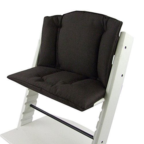 BAMBINIWELT Ersatzbezug Bezug Sitzkissen Kissen-Set Sitzverkleinerer kompatibel mit STOKKE Tripp Trapp für Hochstuhl-Kinderstuhl MELIERT (meliert dunkelbraun)