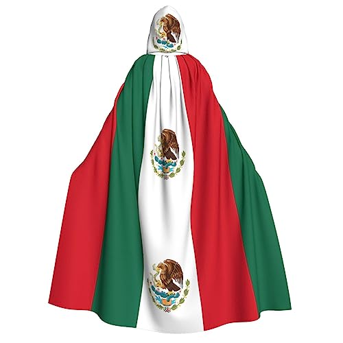 AvImYa Unisex Kapuze Halloween Weihnachten Party Cosplay Kostüme Robe Umhang Umhang Urlaub Waren Flagge von Mexiko Drucke