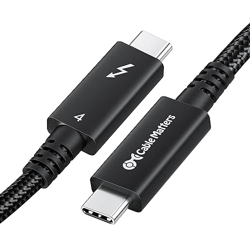 Geflochtenes Thunderbolt 4 (40 Gbit/s) USB-C-Kabel mit 100 W Ladekabel, 2 m