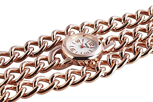 Excellanc Damen Analog Quarz Uhr mit Verschiedene Materialien Armband 150432500002