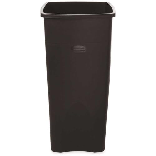 Rubbermaid Commercial Products 23gal Square Untouchable Trash Can - Black
