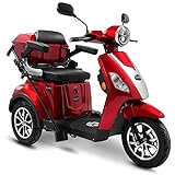 Rolektro E-Trike 15 V.3 Rot Lithium Akku - 3-Rad Elektromobil 1000W Seniorenmobil - E-Mobil 3-Rad-Roller