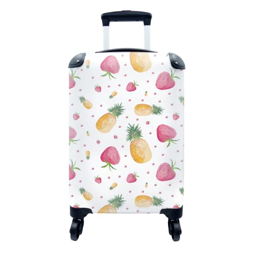 Koffer - 35x55 cm - Ananas - Erdbeeren - Aquarell